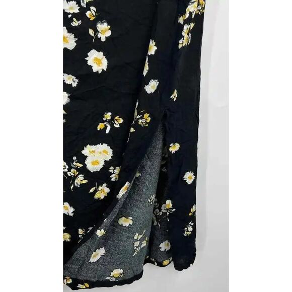 BP. Lightweight Vented Midi Skirt Sz XS/Extra Small in Black Mixed Floral NWT - Picture 3 of 5